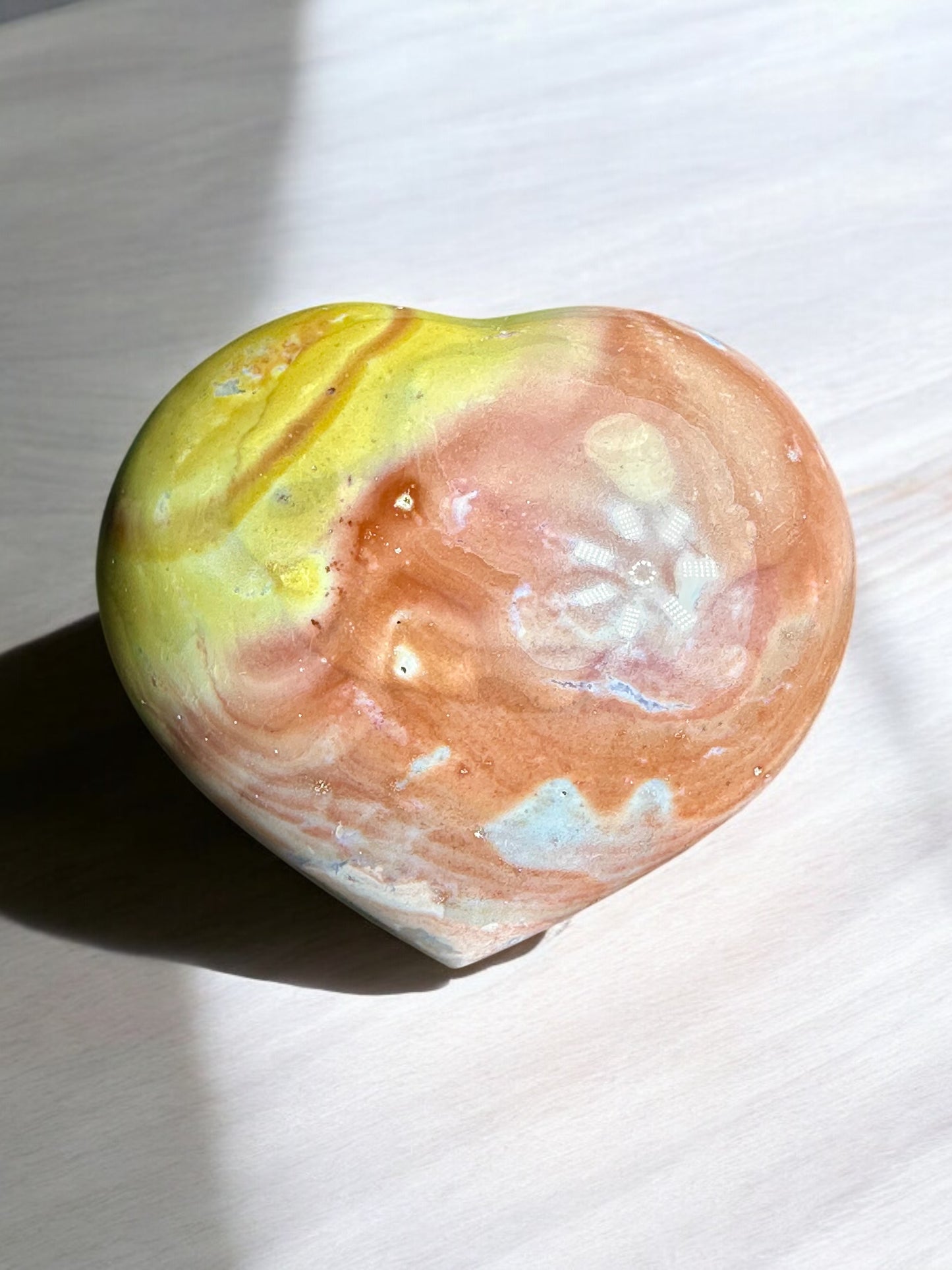 Ocean Jasper Chubby Heart