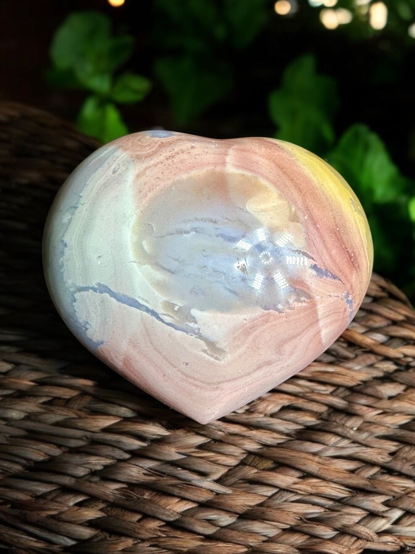 Ocean Jasper Chubby Heart