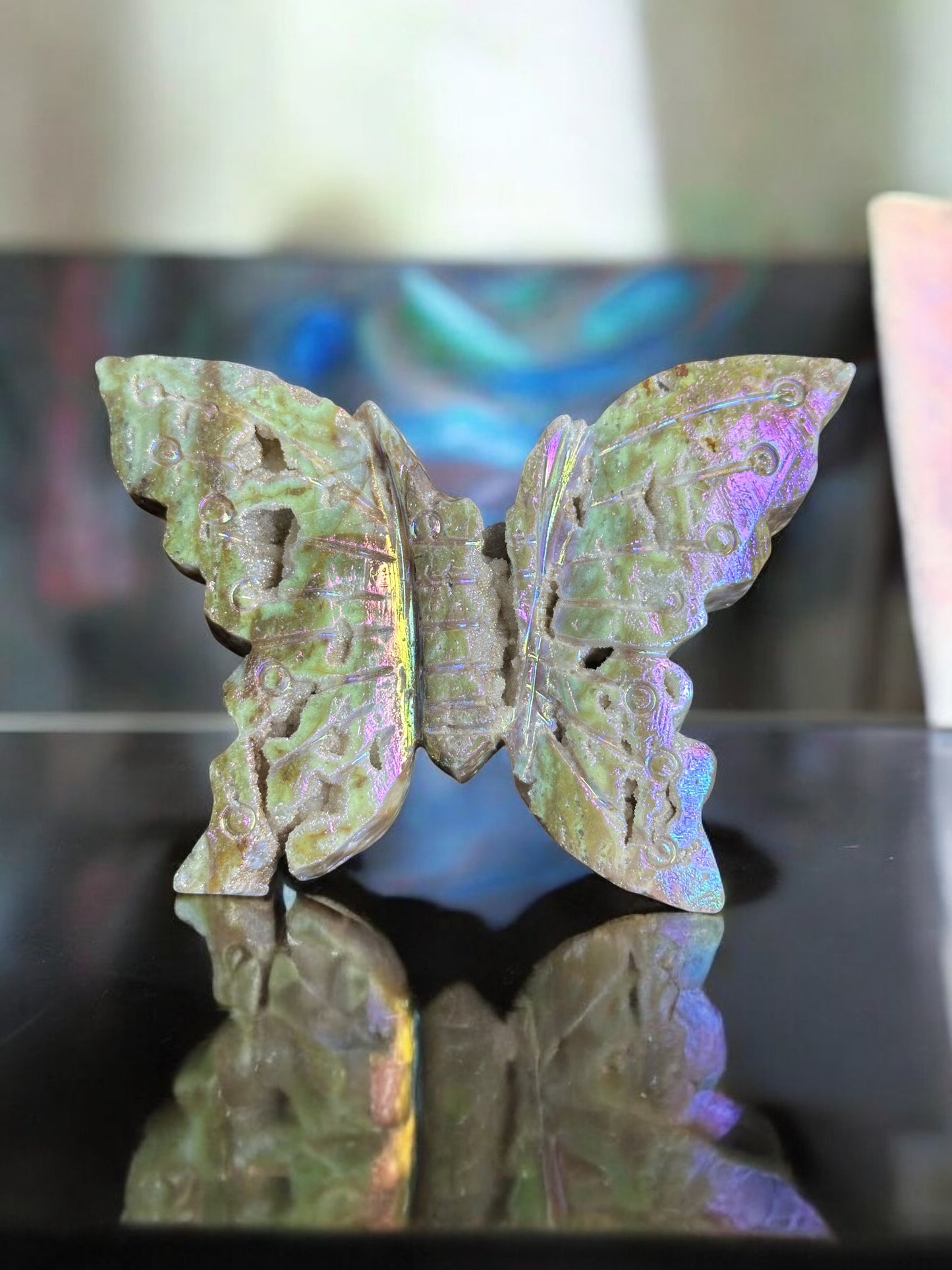 Druzy Aura Sphalerite Butterfly