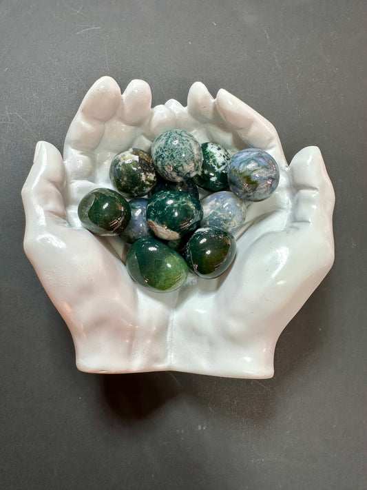 Moss Agate Tumbles