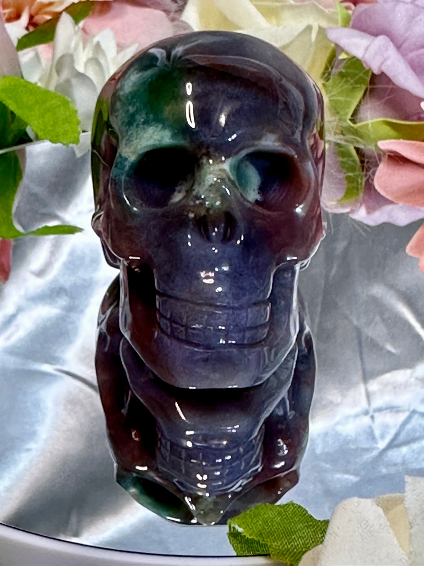 Ocean Jasper Crystal Skull