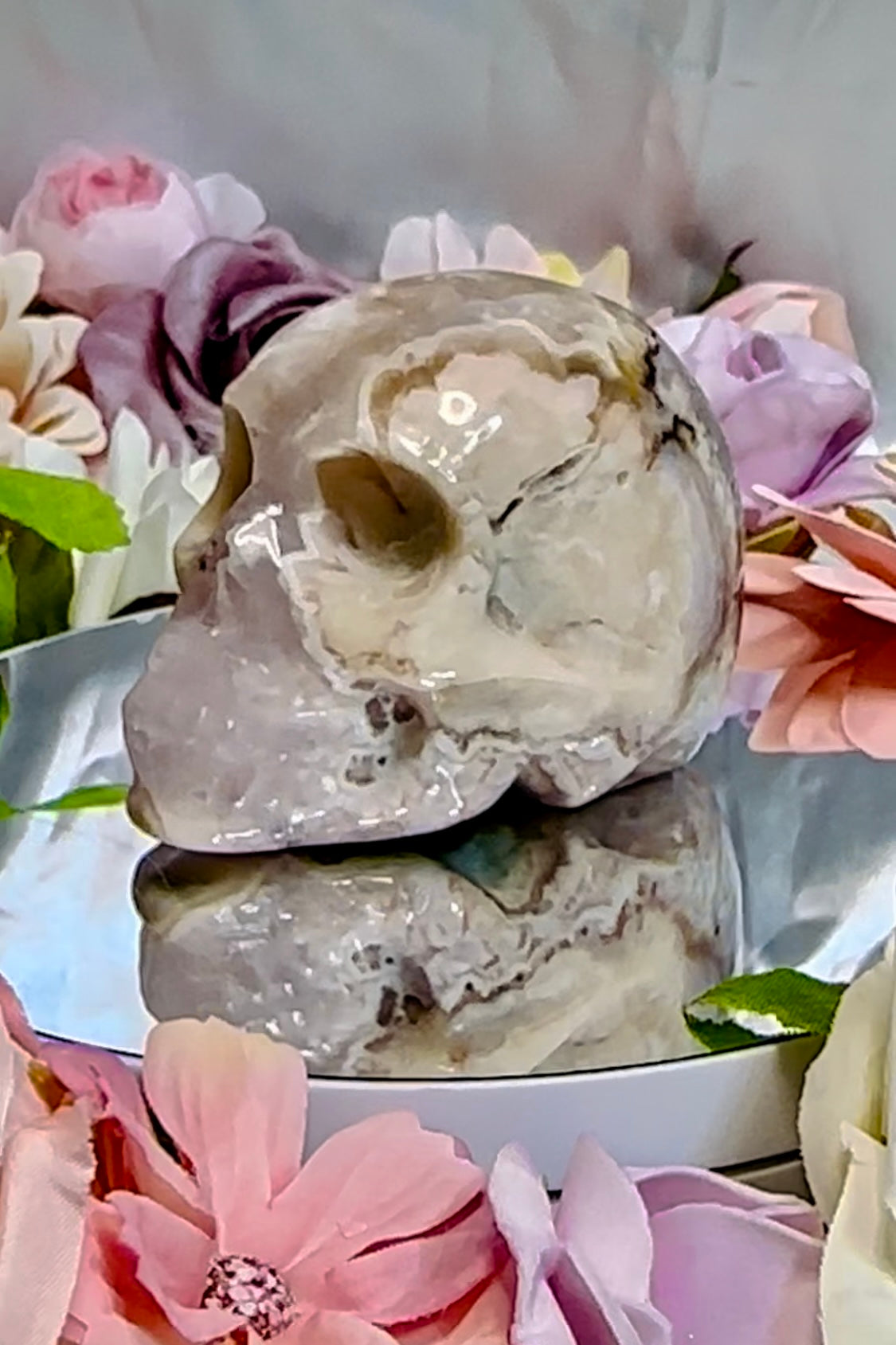 Pink Amethyst Skull