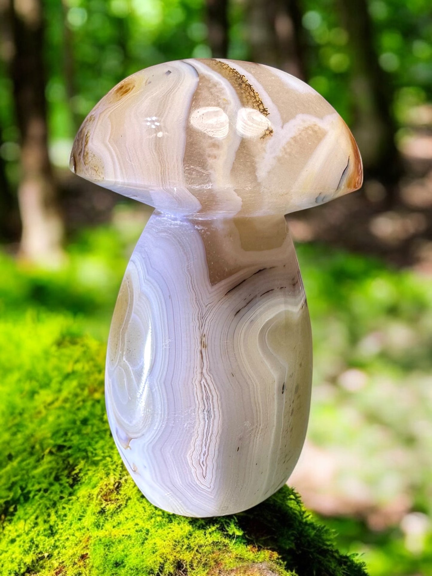 Agate Crystal Mushroom