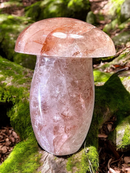 Fire Quartz Crystal Mushroom