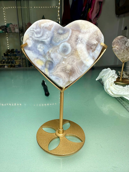 Pink Amethyst Druzy Heart