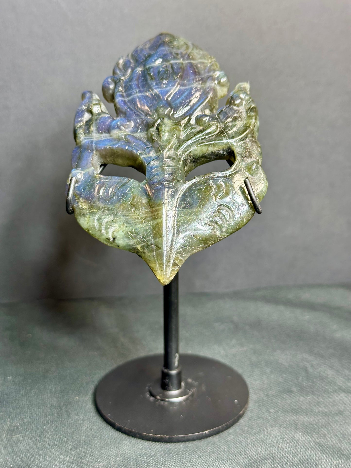 Labradorite Mask on stand