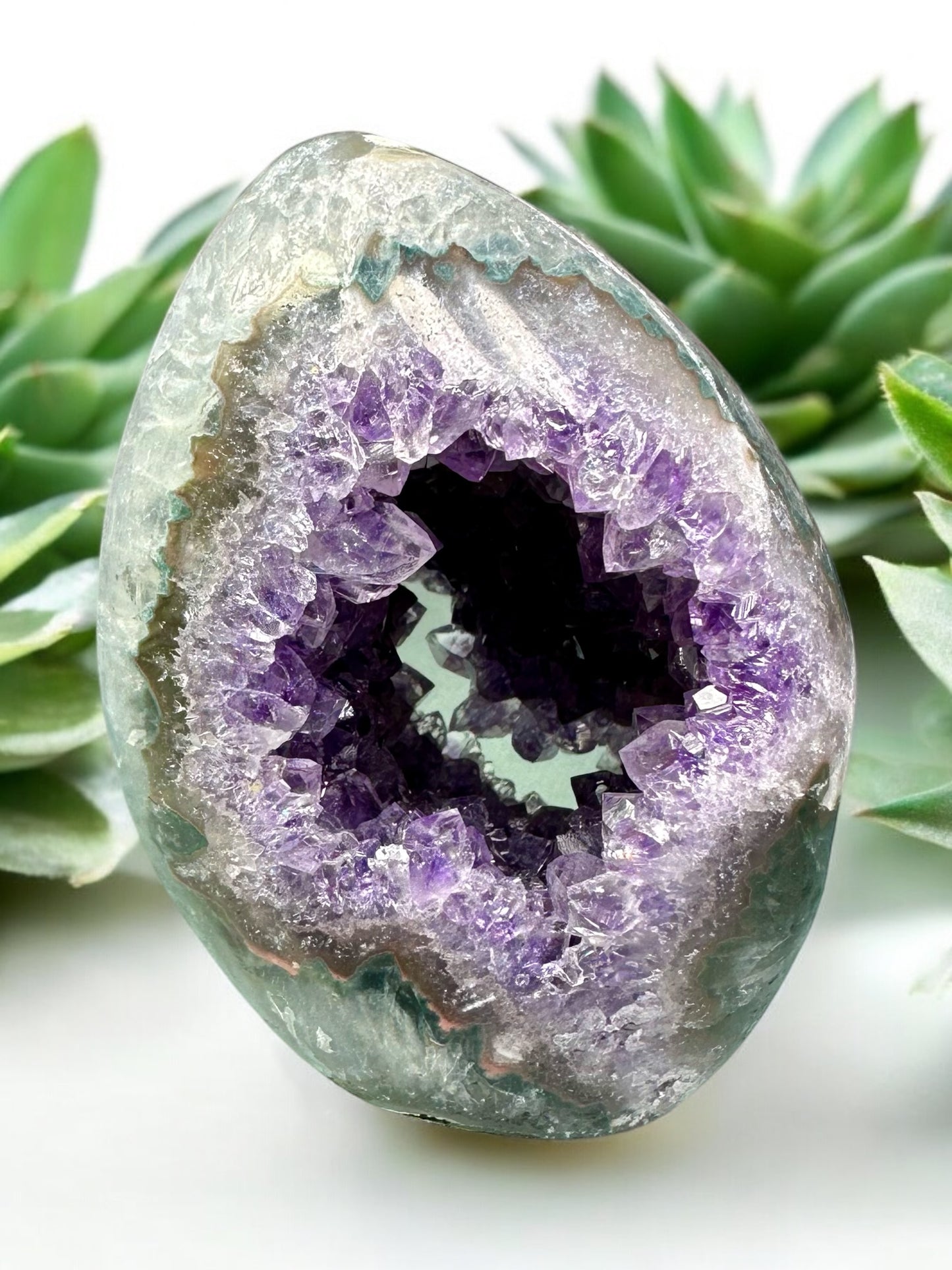 Rainbow Amethyst Druzy Geode Freeform