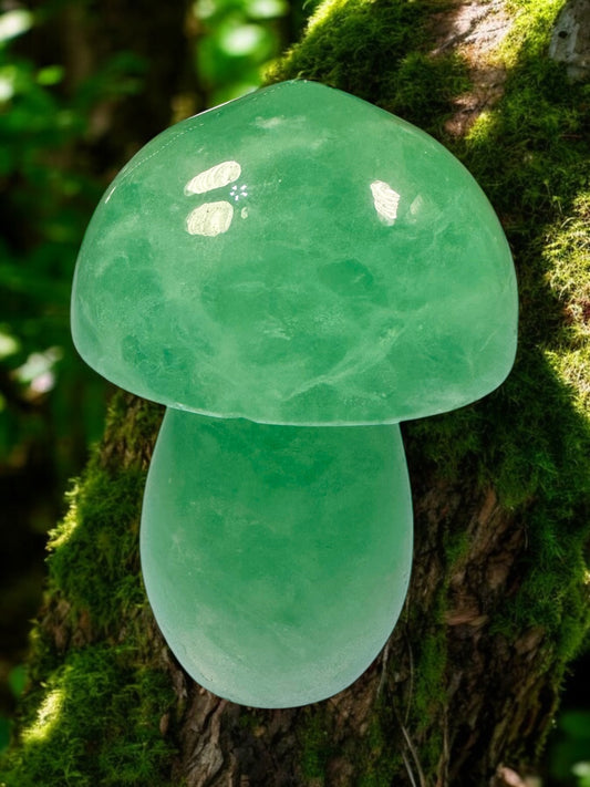 Green Fluorite Crystal Mushroom