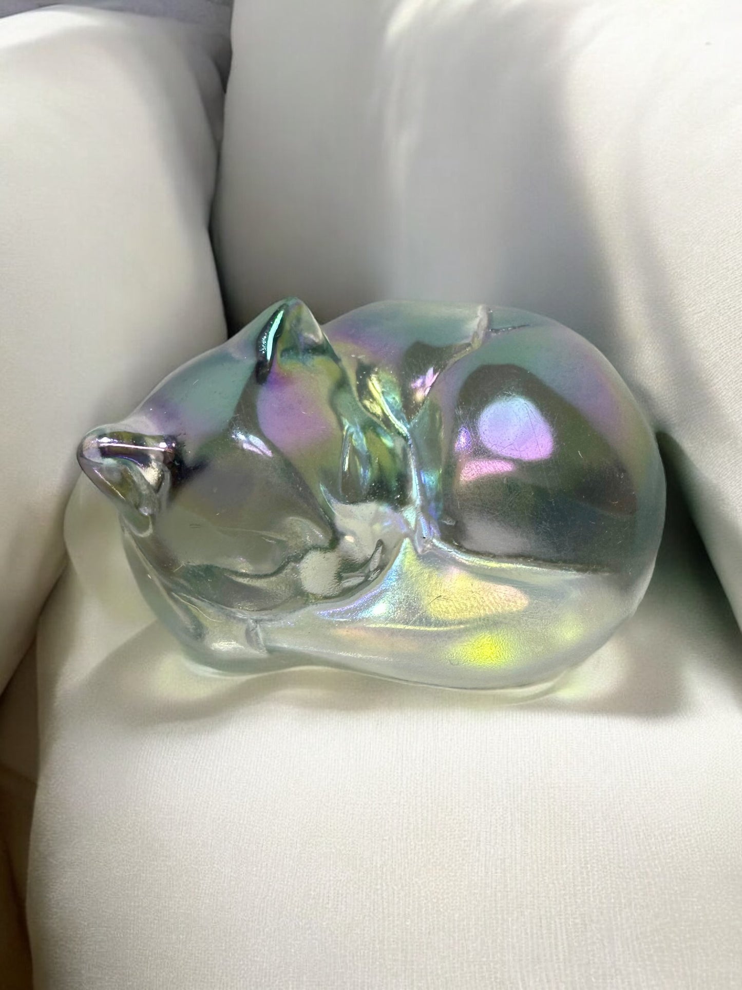 Aura Quartz Sleeping Cat