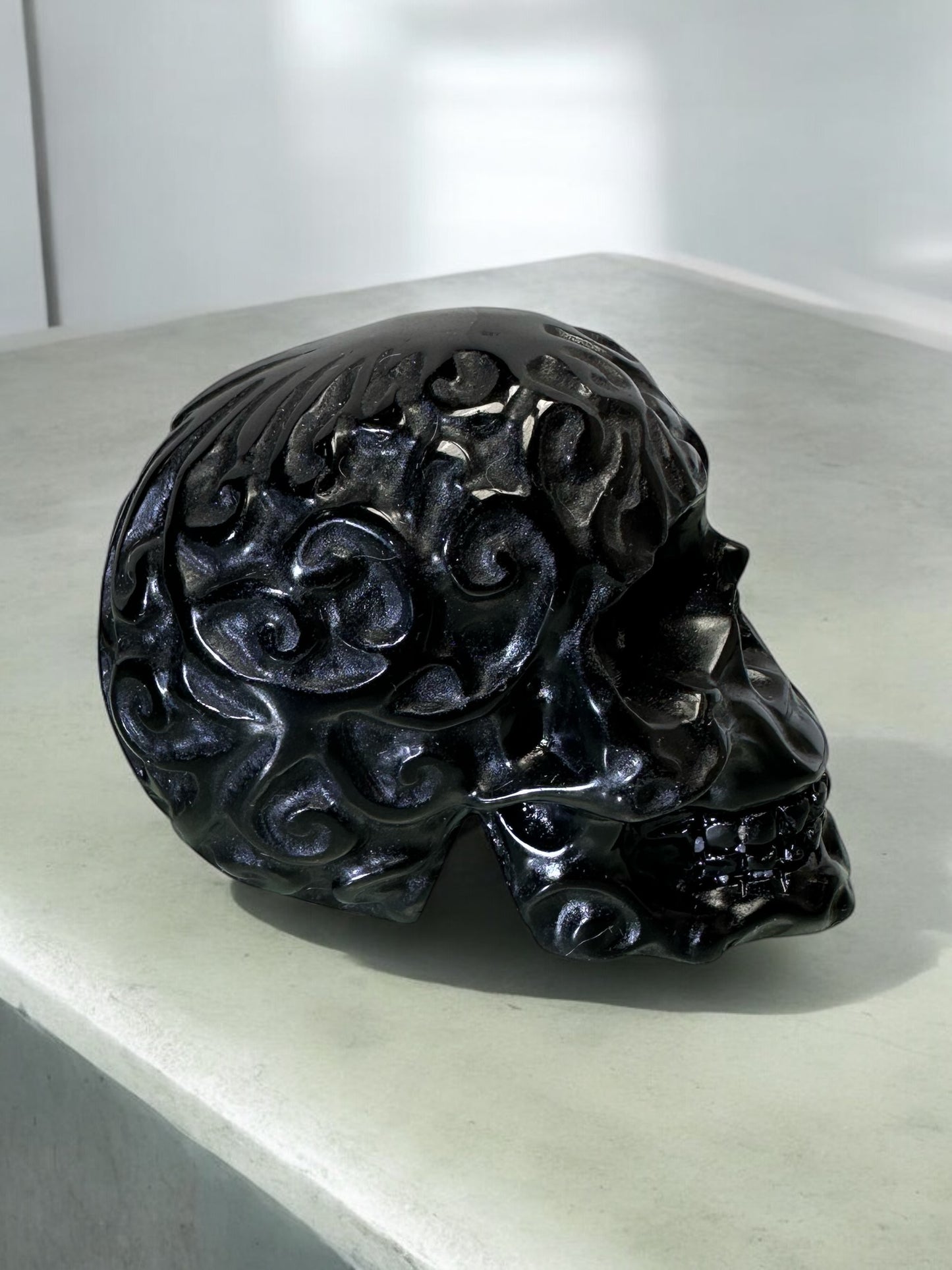 Obsidian Fancy Pattern Skull