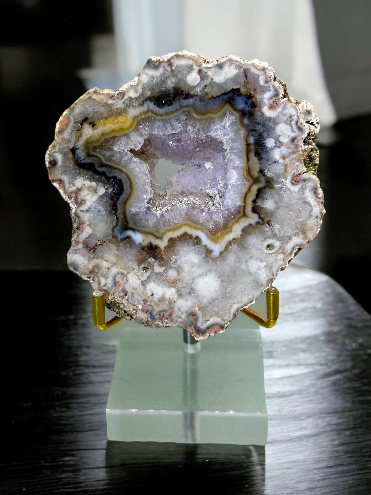 Agate Slab with Quartz incusions