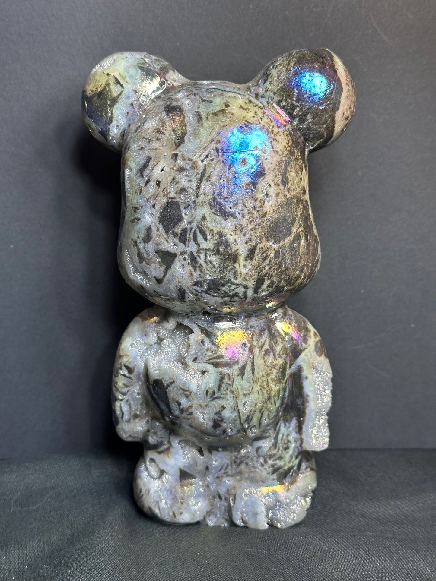 Large Aura Sphalerite Teddy Bear