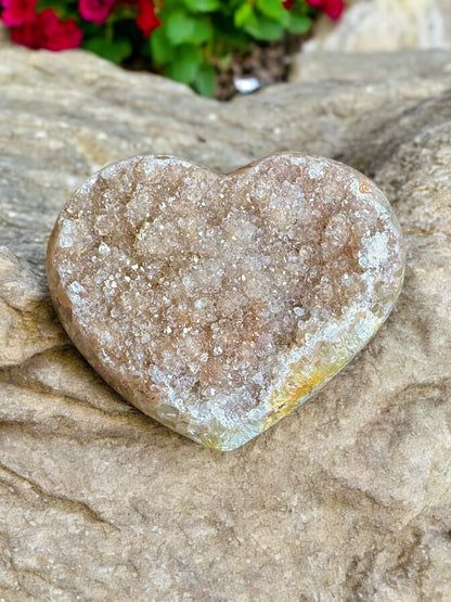 Rainbow Amethyst Heart from Brazil