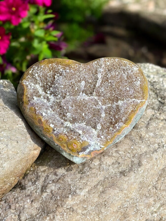 Rainbow Amethyst Heart