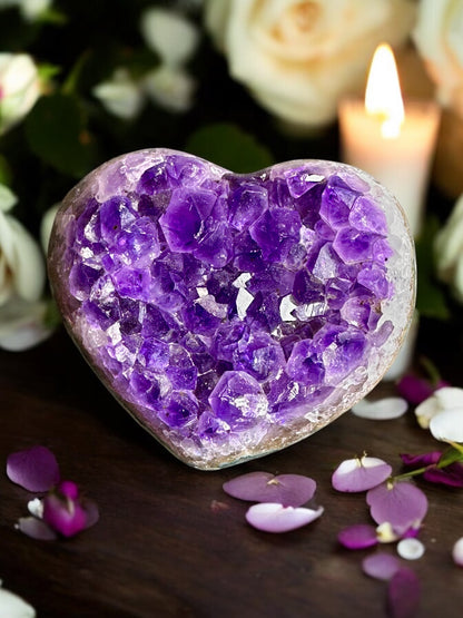 Rainbow Amethyst Heart from Brazil