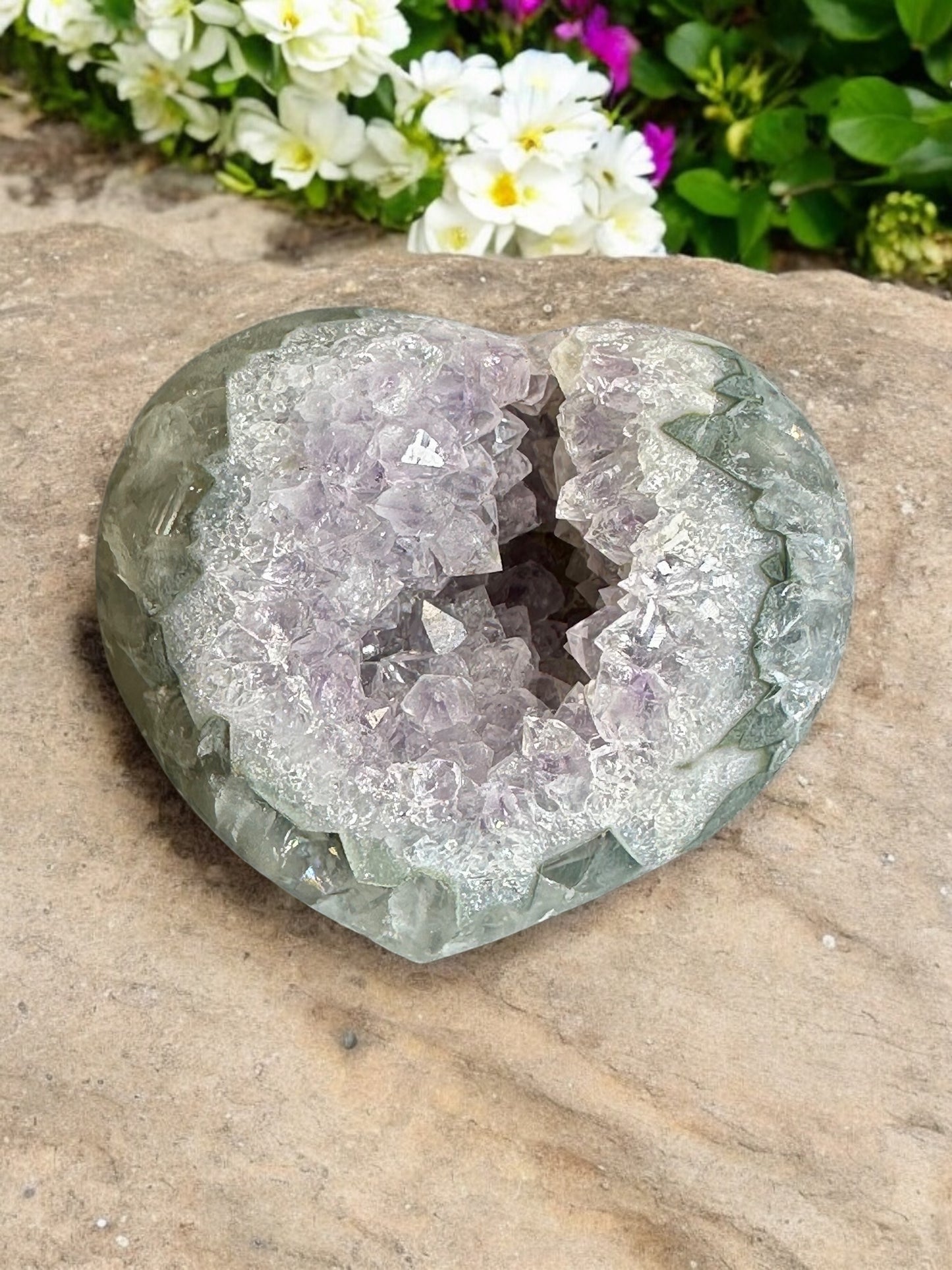 Rainbow Amethyst Heart from Brazil