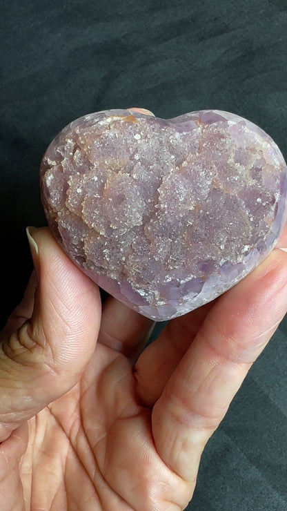 Rainbow Amethyst Heart from Brazil