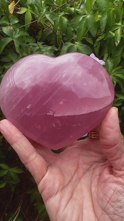 Large Puffy Rose Quartz Heart 💗