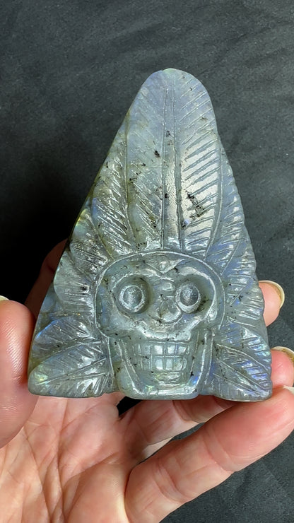 Labradorite Indian Skull