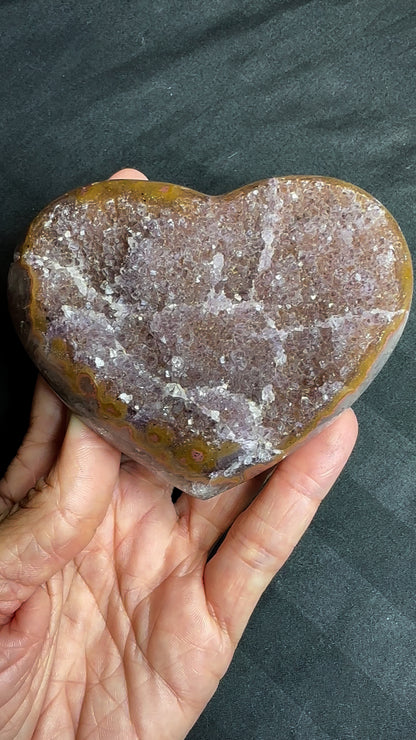 Rainbow Amethyst Heart