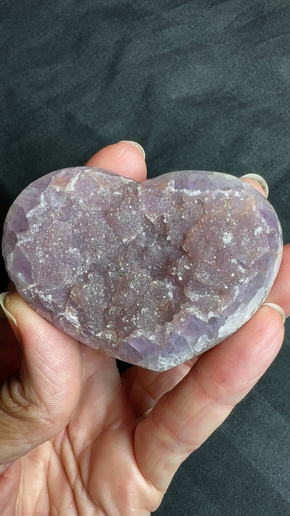 Rainbow Amethyst Heart from Brazil