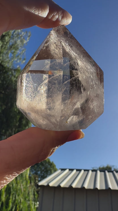 Smokey Quartz Diamond on stand