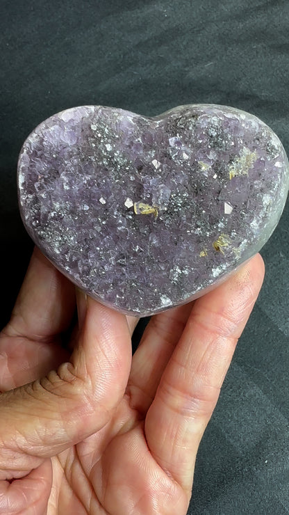 Rainbow Amethyst Heart