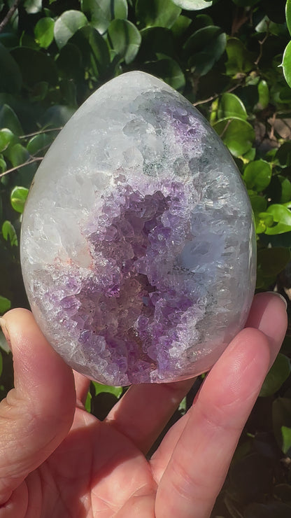 Rainbow Amethyst Druzy Geode Freeform