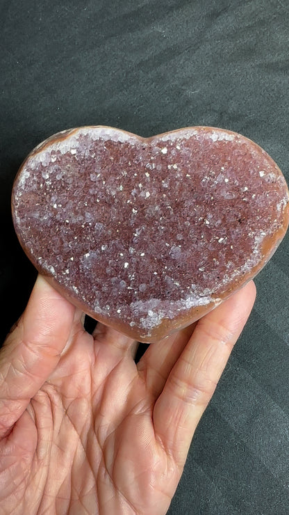 Rainbow Amethyst Heart