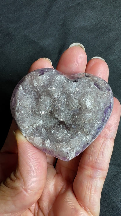 Rainbow Amethyst Heart from Brazil